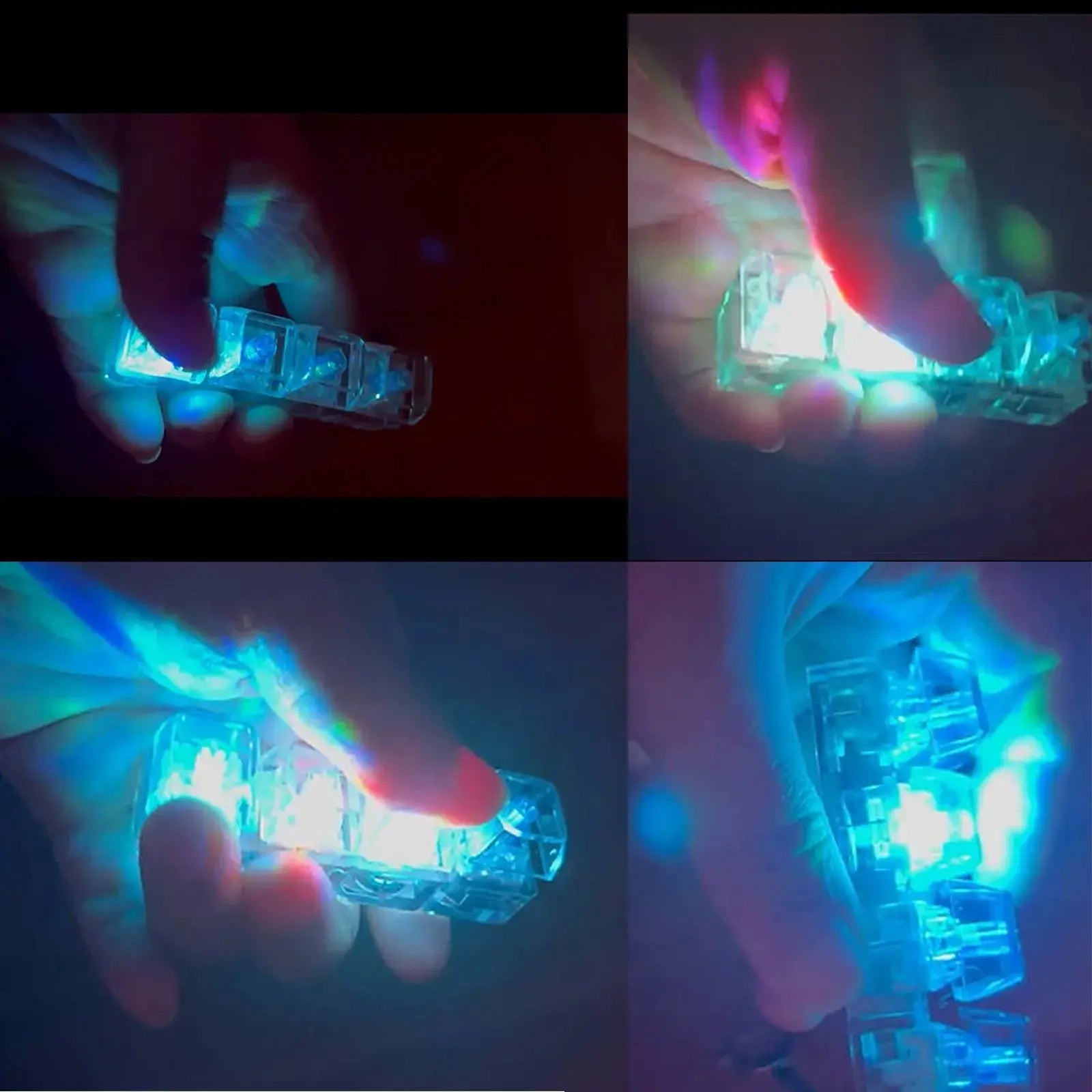 Keyboard Fidget Toy Keychain Fidget Clicker with LED Lights Stress Relief for Anxiety Decompression